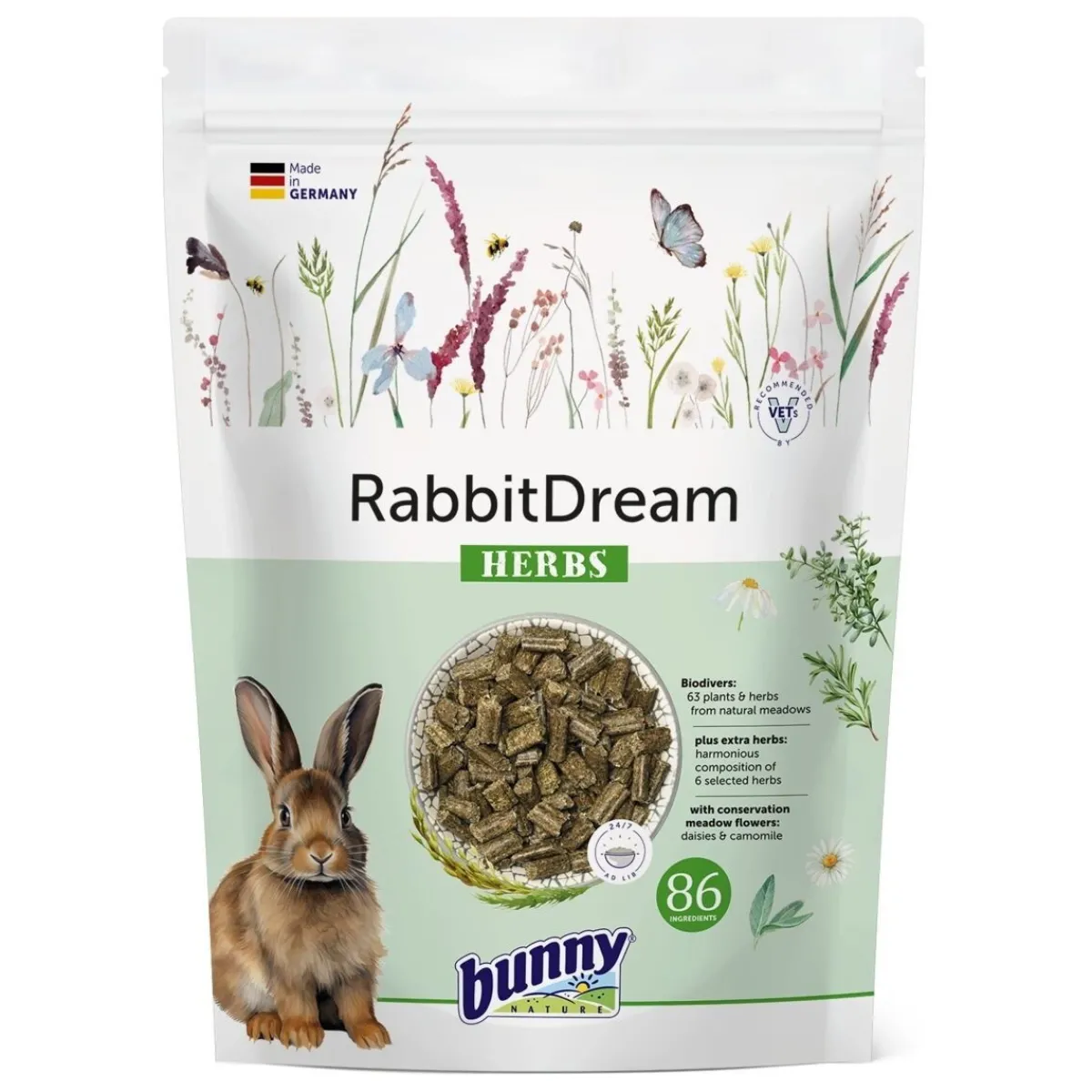 Bunny Nature Pieneläinten Ruoka|Kanin Ruoka*Pelletti kanille Bunny RabbitDream Herbs