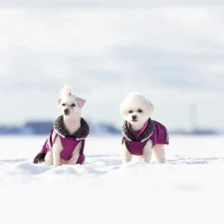 Pomppa Koiran Vaatteet|Koiran Sadetakki*Perus valjasaukolla, luumu