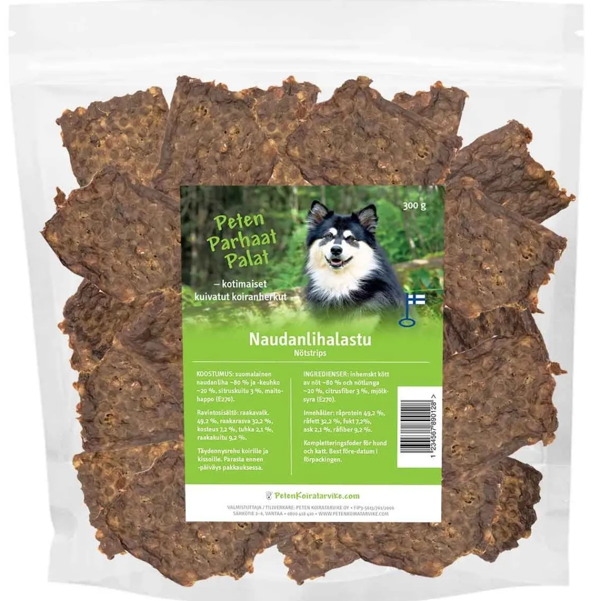 Peten parhaat palat Täyslihaherkut*naudanlihalastu 300g