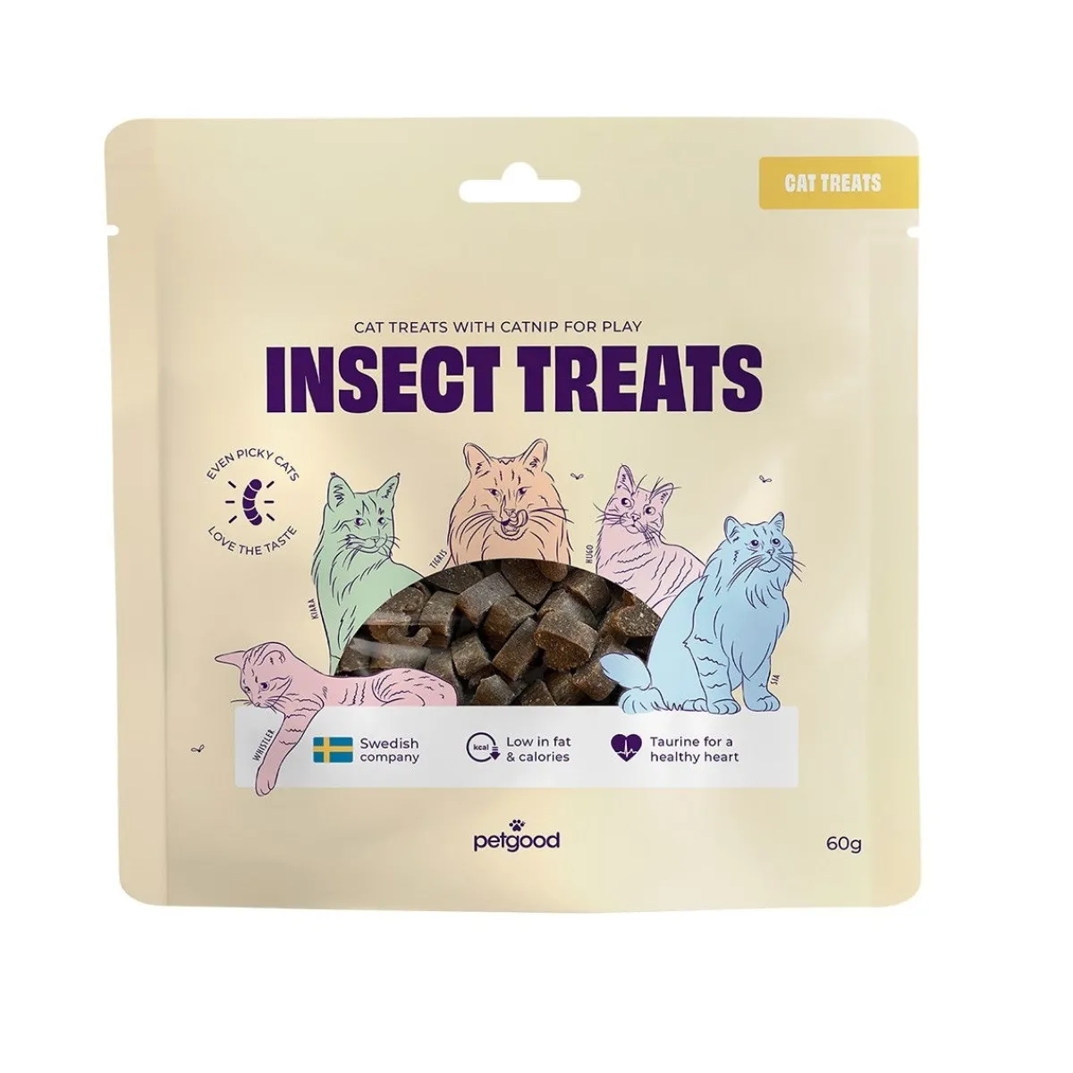 Petgood Funktionaaliset Kissanherkut*hyönteispohjainen kissanherkku 60 g