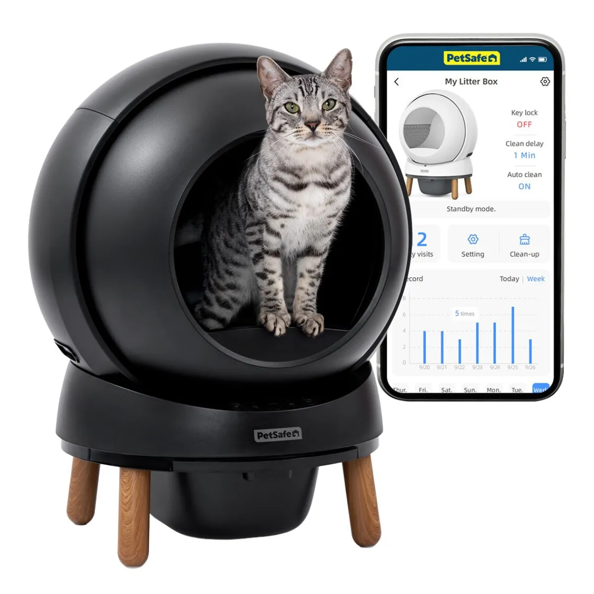 Petsafe Automaattiset Kissanvessat|Lemmikkiteknologia*SmartSpin -automaattinen kissanvessa, Musta