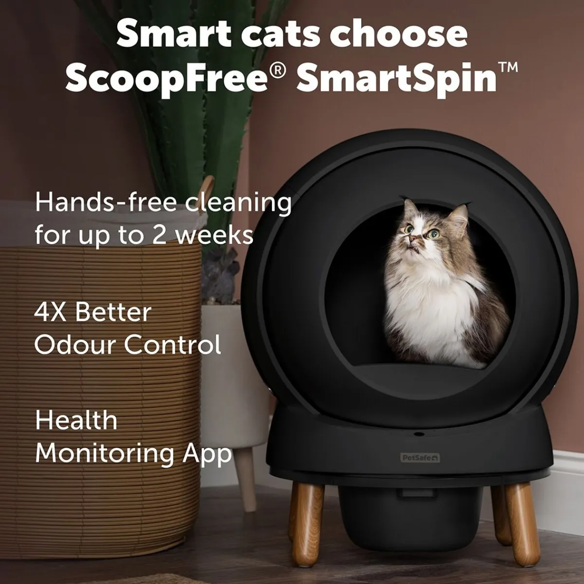 Petsafe Automaattiset Kissanvessat|Lemmikkiteknologia*SmartSpin -automaattinen kissanvessa, Musta