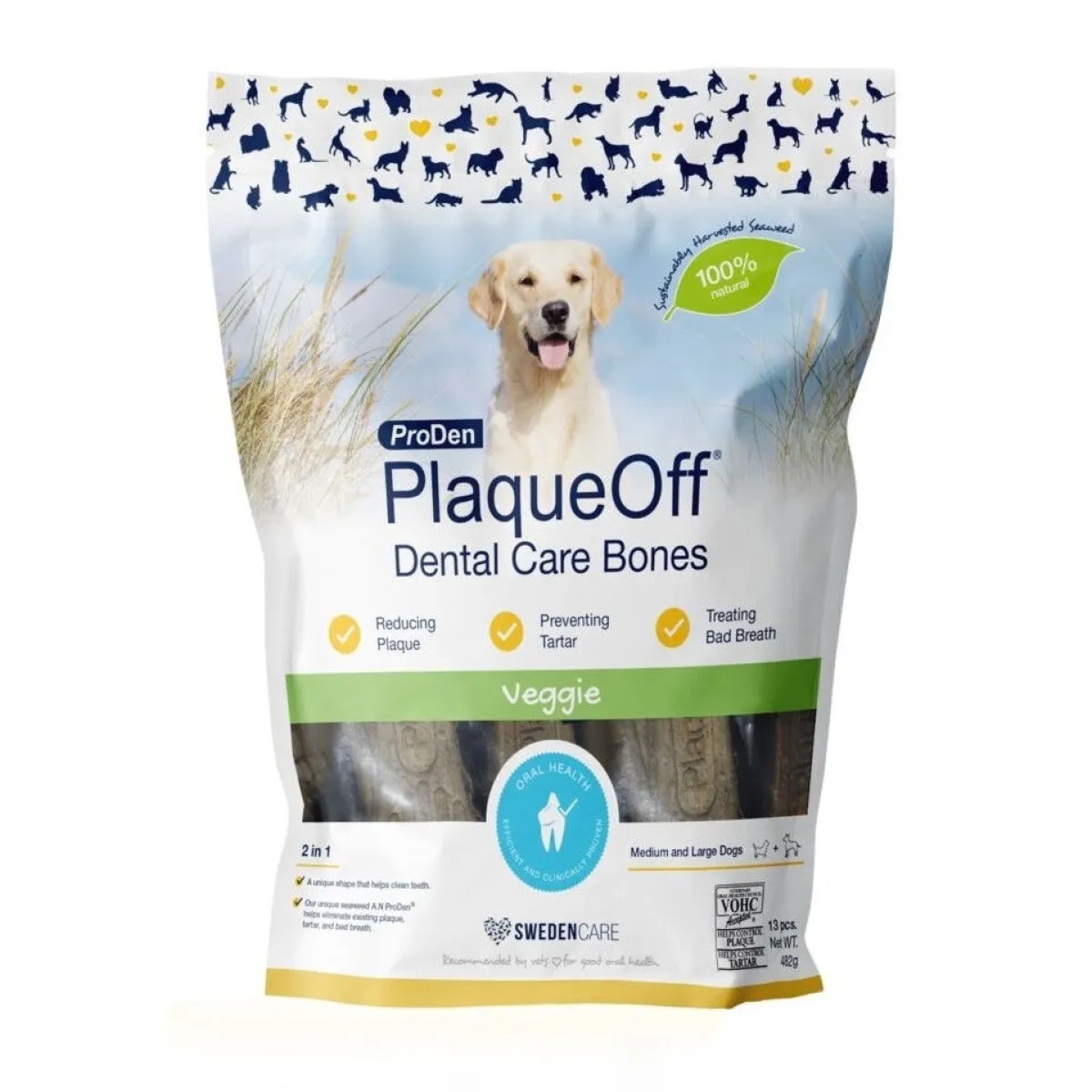PlaqueOff Hoito Ja Terveys|Hampaidenhoitotuotteet*Dental Bones 482g