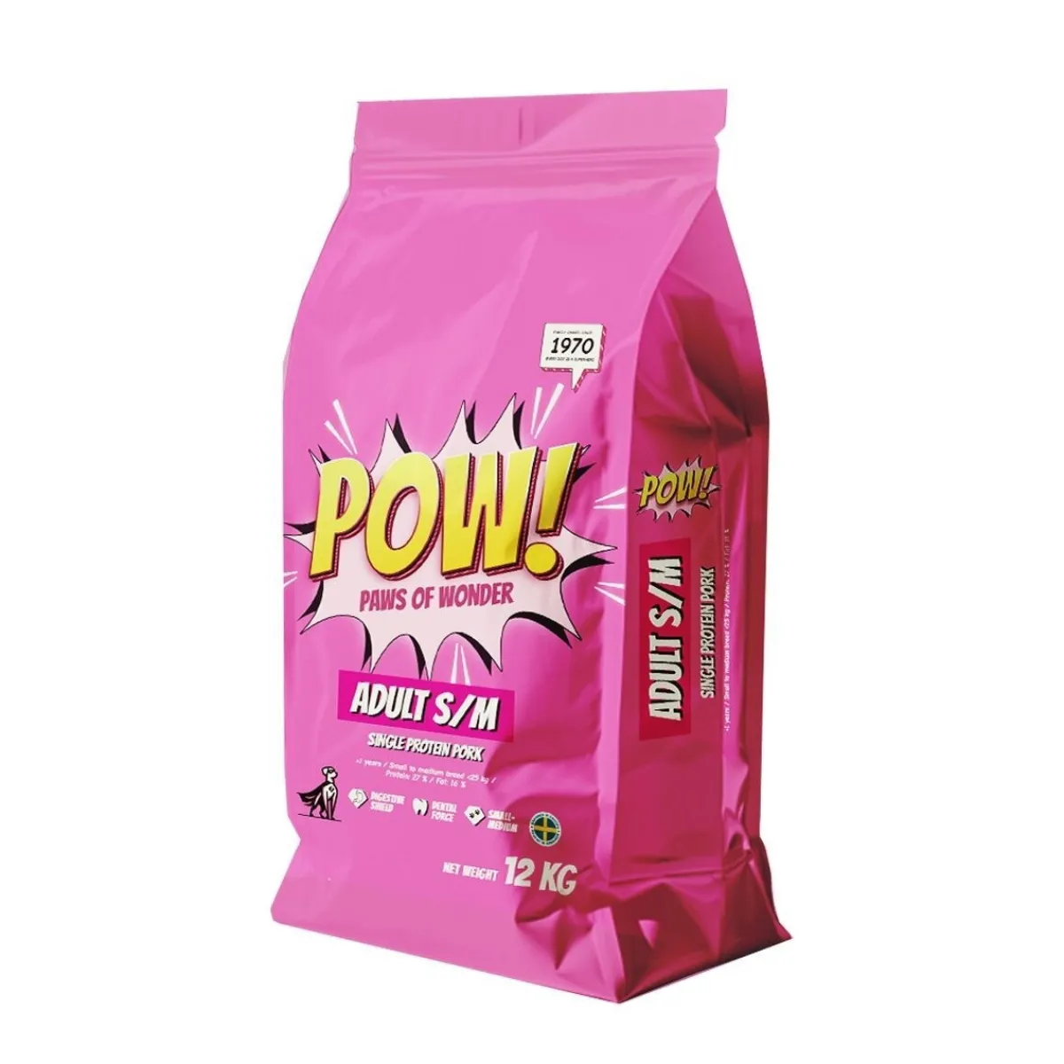 POW! Koiran Kuivaruoka|Koiranruoat Erityistapeisiin*Dog Adult S/M Pork