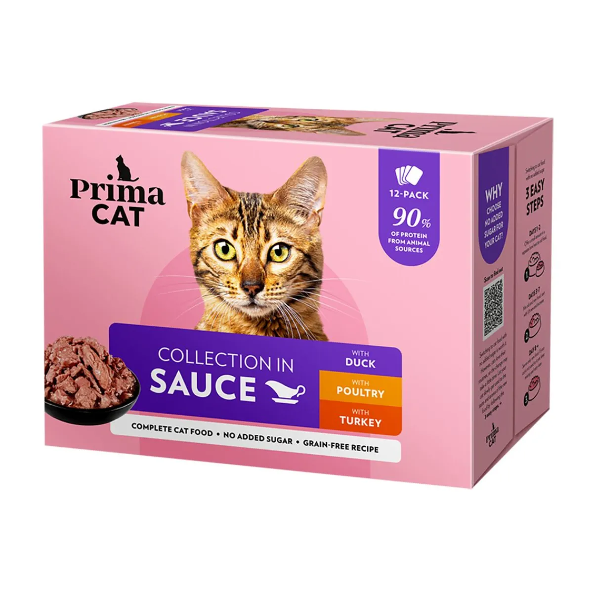 PrimaCat Kissan Märkäruoka*Classic siipikarja-mix kastikelajitelma 12x85g