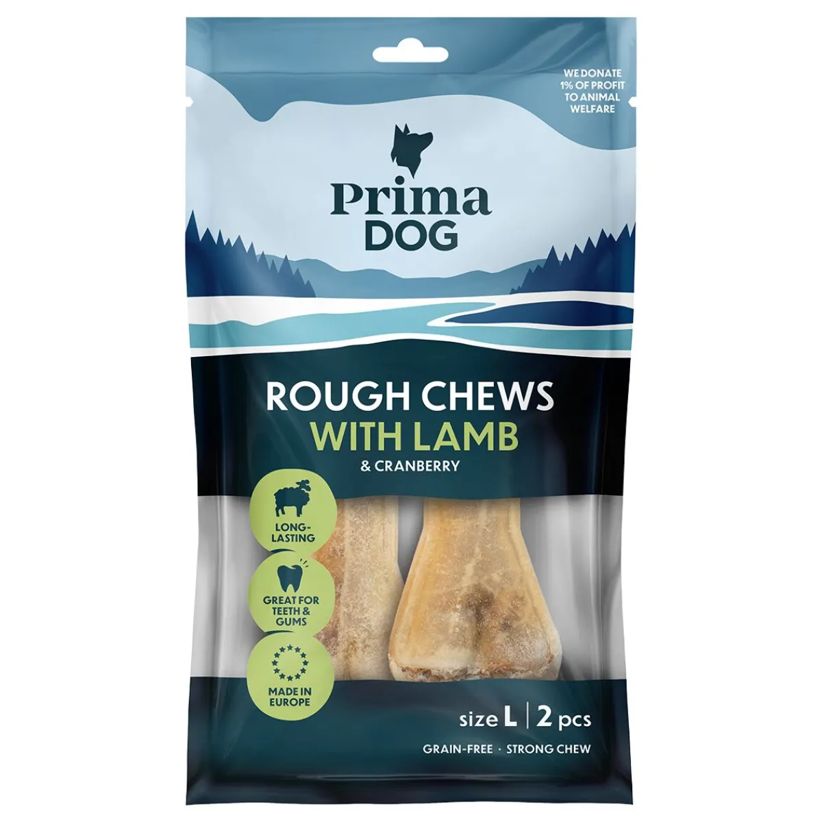 PrimaDog Puruluut|Tarjoukset Koirille*Rough Chews lammas-karpalo