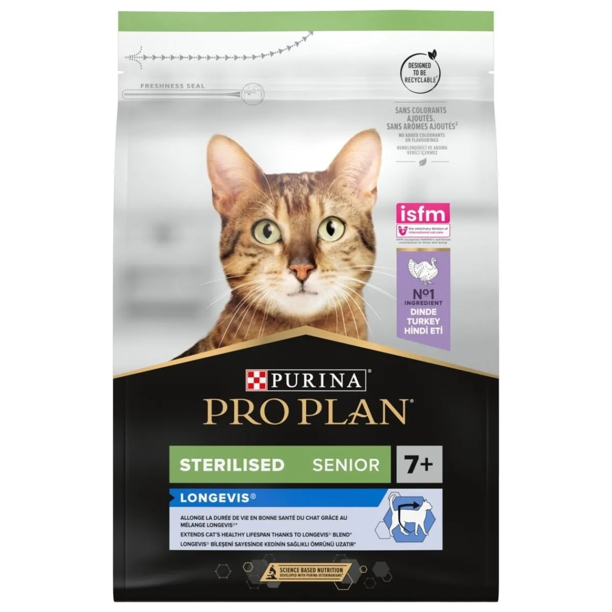 Purina Pro Plan Seniorikissan Ruoka|Kissan Kuivaruoka*Pro Plan Sterilised Cat 7+ Turkey