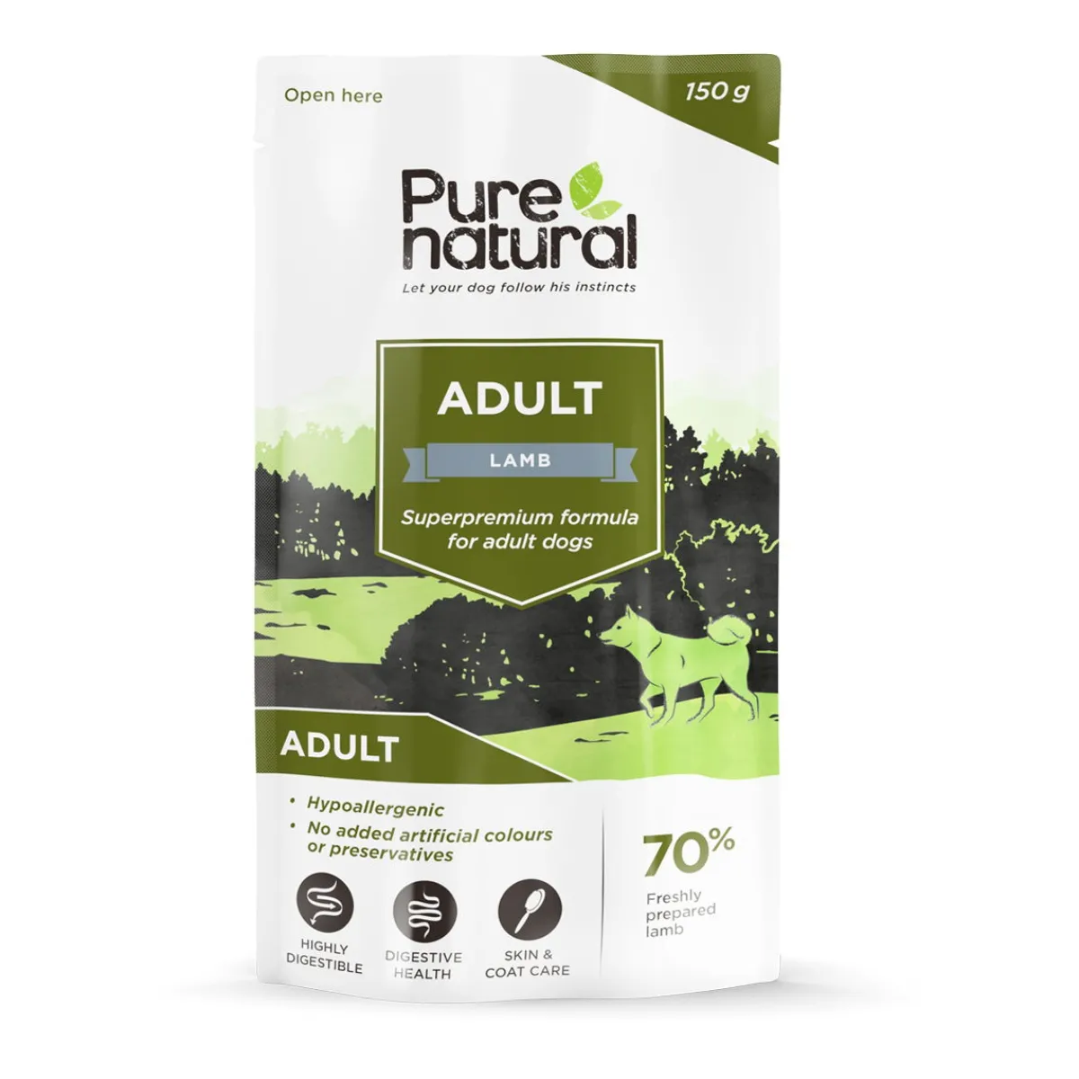 Purenatural Koiran Märkäruoka Ja Makkarat*Adult lammas, 150g