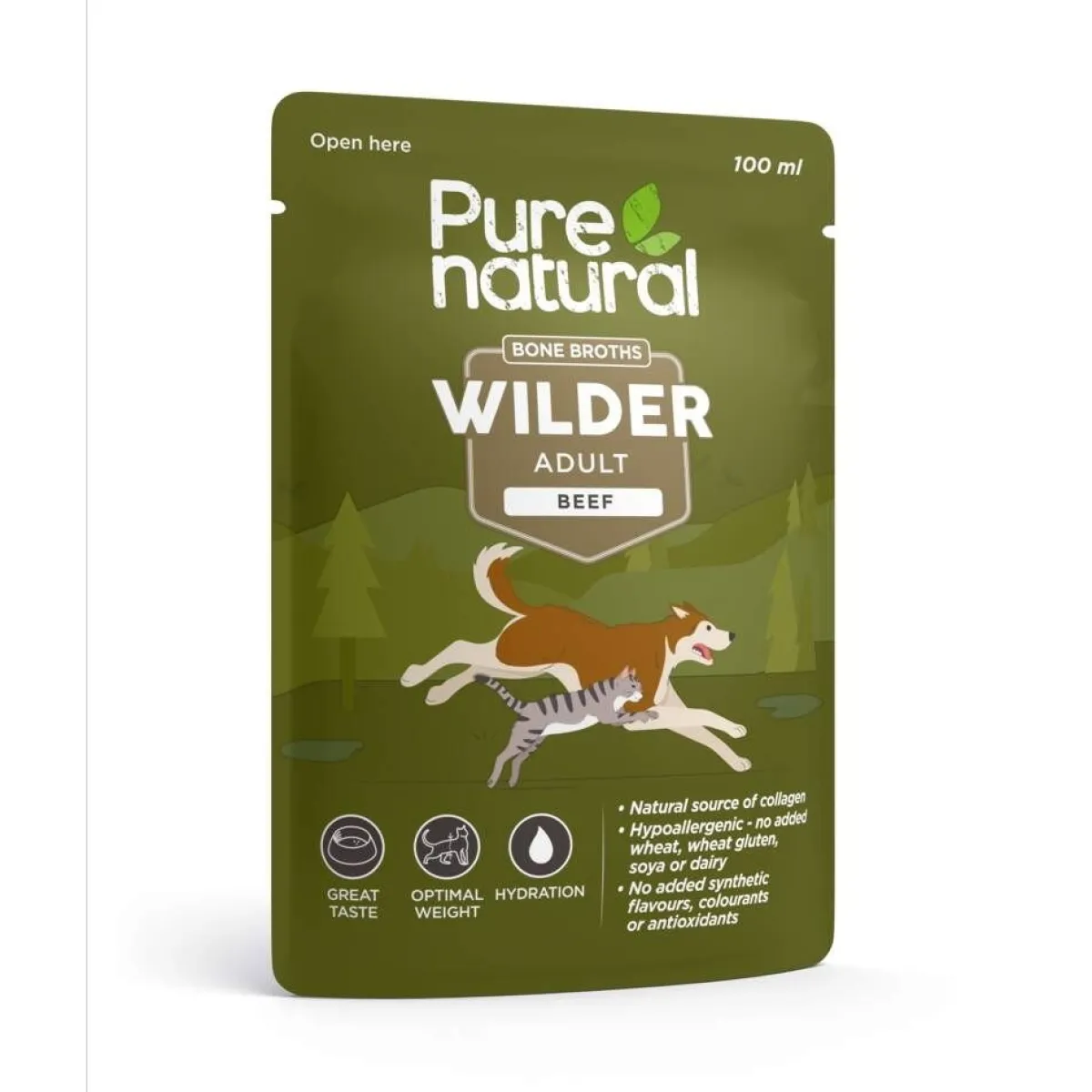 Purenatural Ruokinnan Monipuolistaminen|Viljaton Koiranruoka*Bone Broths Beef 100 ml
