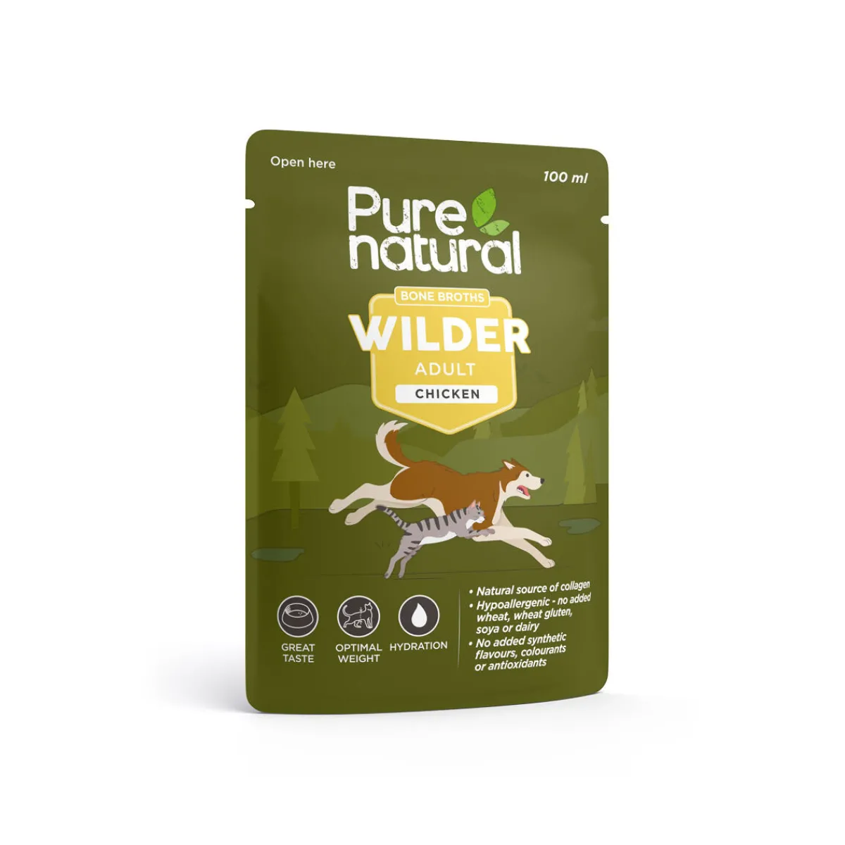 Purenatural Ruokinnan Monipuolistaminen|Viljaton Koiranruoka*Bone Broths Chicken 100 ml