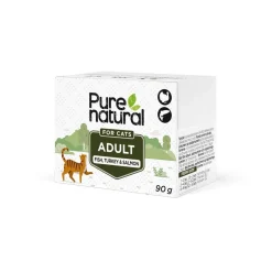 Purenatural Kissan Märkäruoka|Viljaton Kissanruoka*Cat Adult merikala, kalkkuna & lohi 90 g