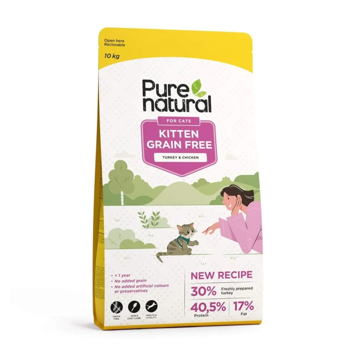 Purenatural Kissanpennun Ruoka|Kissanpennun Ruoka*Cat Kitten Grain Free Chicken & Turkey