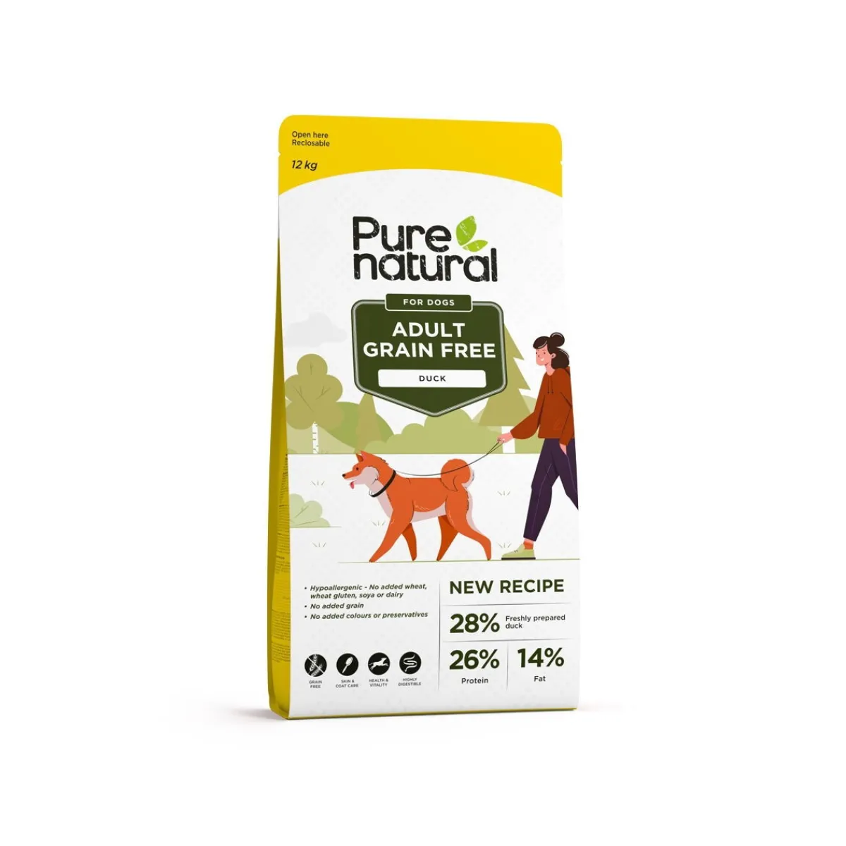 Purenatural Koiran Kuivaruoka*Dog Adult Grain Free Duck 2 x 12 kg, vain verkosta
