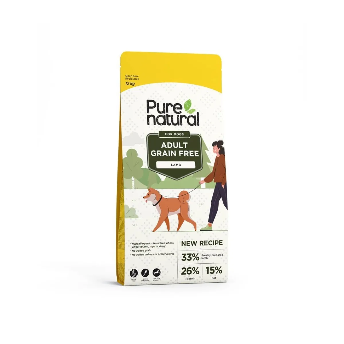 Purenatural Koiran Kuivaruoka|Kotimainen Koiranruoka*Dog Adult Grain Free Lamb