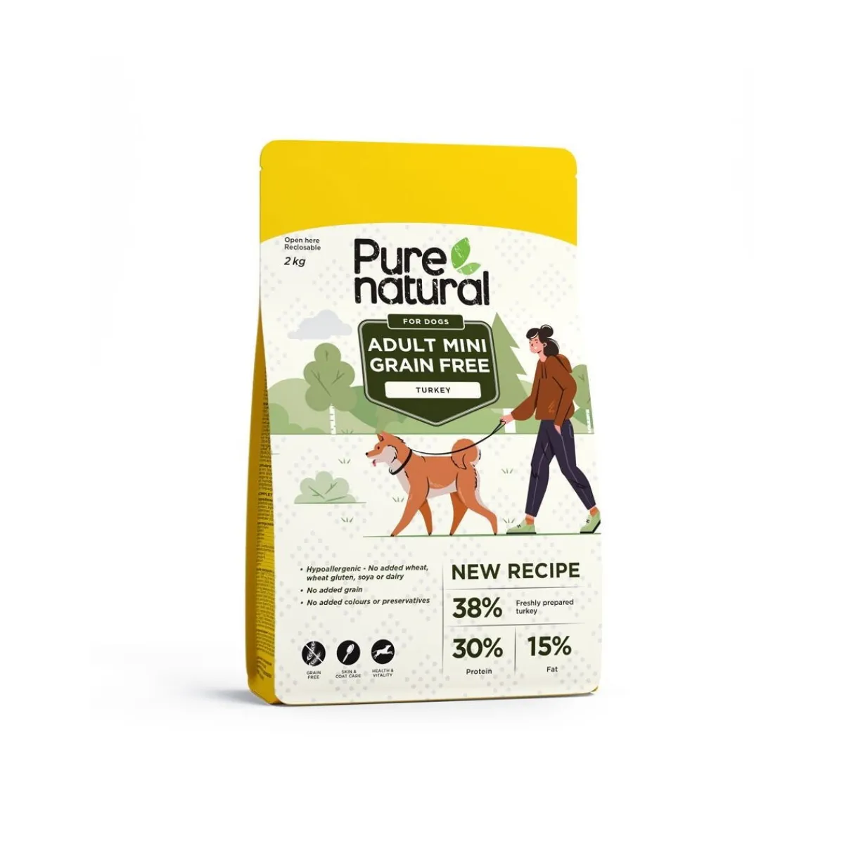 Purenatural Koiran Kuivaruoka|Koiran Kuivaruoka*Dog Grain Free Adult Mini Turkey