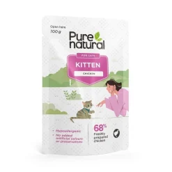 Purenatural Kissan Märkäruoka|Kissanpennun Ruoka*Kitten kana & riisi, 100g