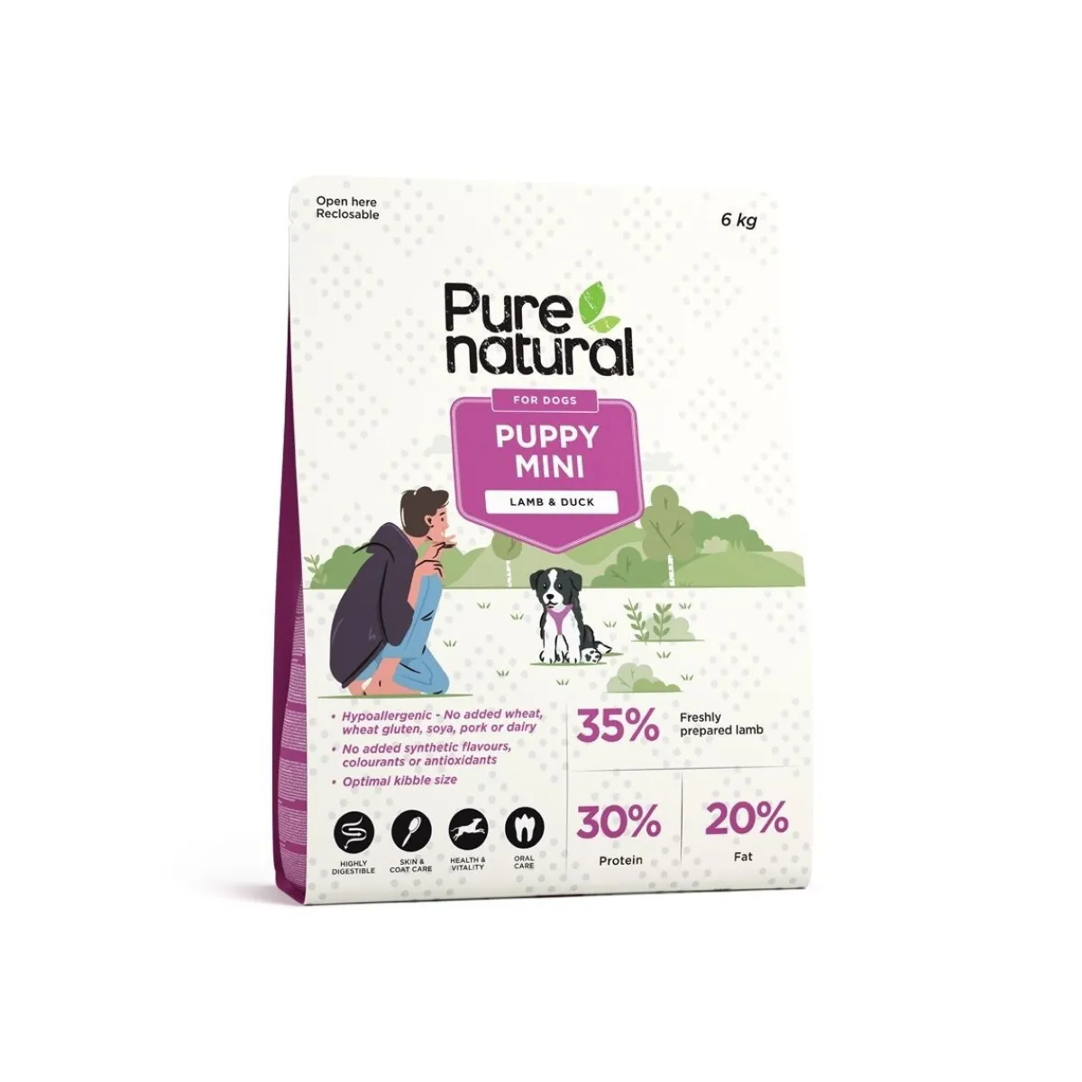 Purenatural Koiran Kuivaruoka|Kotimainen Koiranruoka*Puppy Mini 1,5 kg