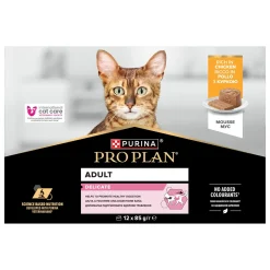 Purina Pro Plan Kissan Märkäruoka|Uutuudet Kissoille*Delicate Mousse 12 x 85 g