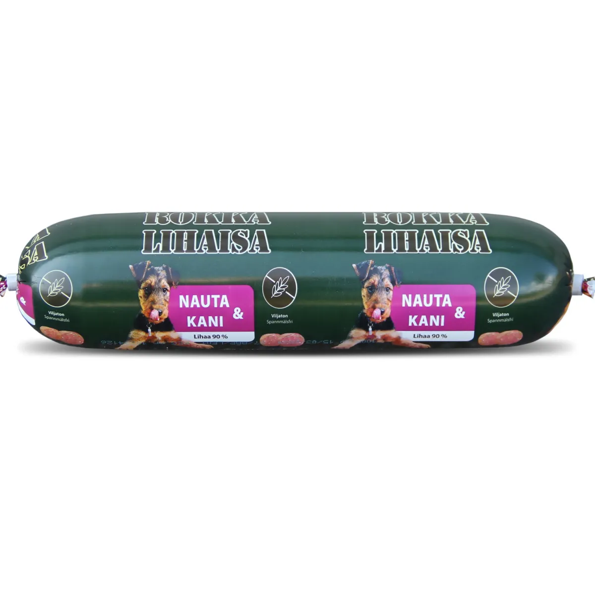 Rokka Koiran Märkäruoka Ja Makkarat*Lihaisa, Nauta & Kani 800 g