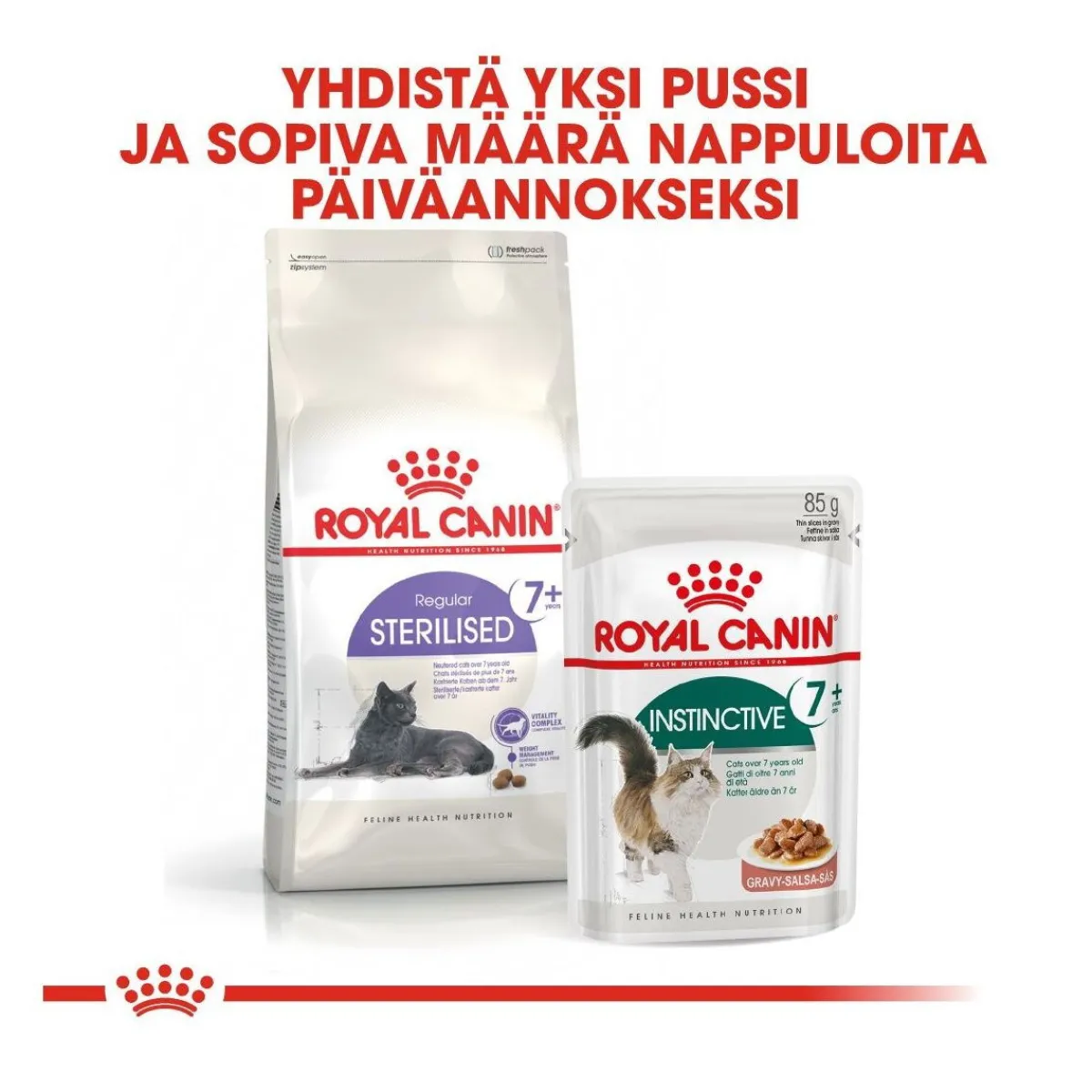 Royal Canin Seniorikissan Ruoka|Kissan Märkäruoka*Instinctive +7 Gravy 12x85g
