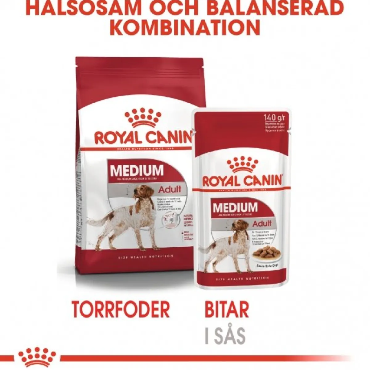 Royal Canin Koiran Märkäruoka Ja Makkarat*Medium Adult 40 x 140 g