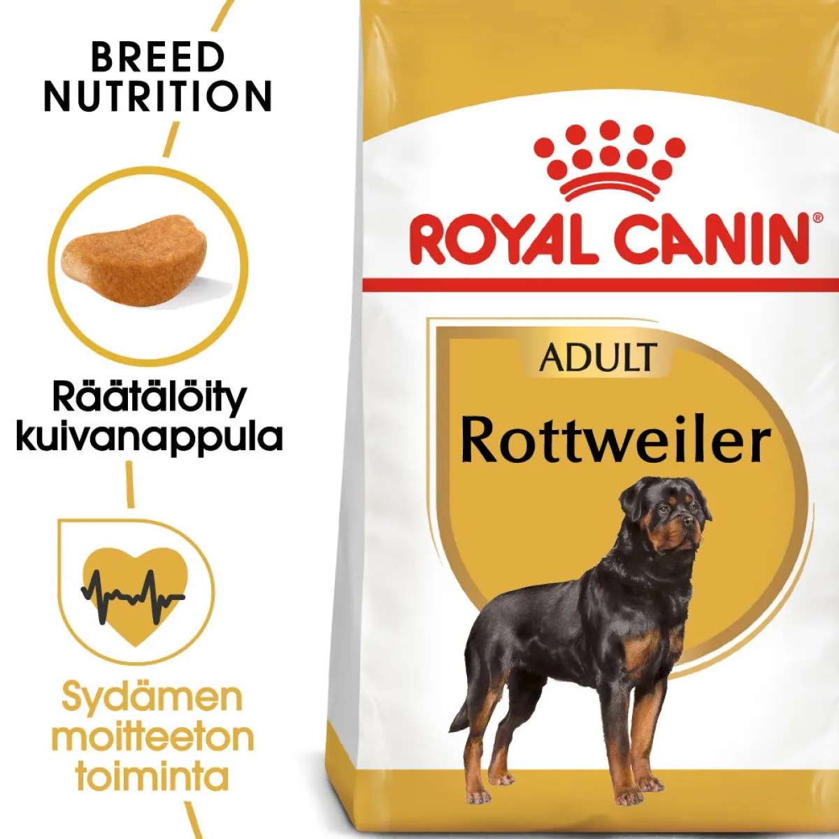 Royal Canin Koiran Kuivaruoka|Tarjoukset Koirille*Rottweiler Adult 12 kg