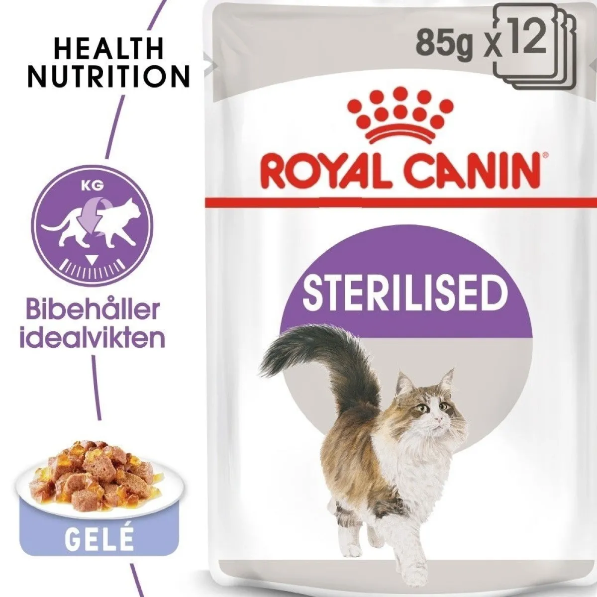 Royal Canin Kissan Märkäruoka*Sterilised Jelly 85g, 48-pack