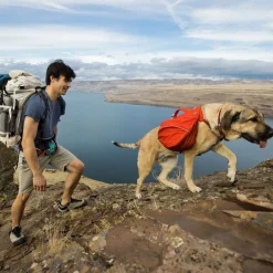 RuffWear Koiran Reput|Retkeily*koiran reppu Palisades Pack, punainen