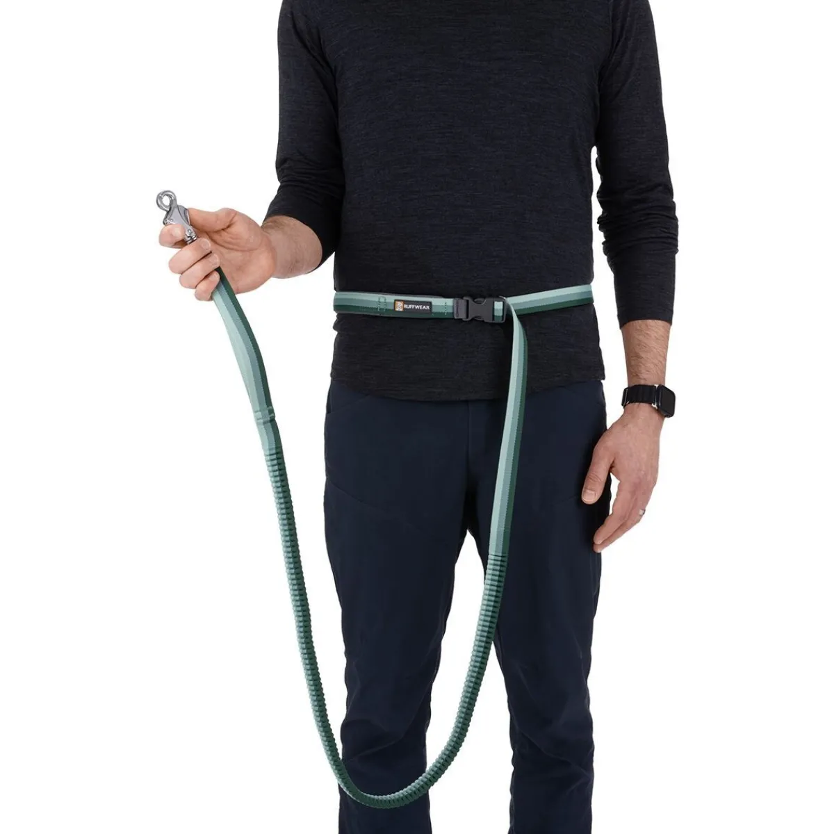 RuffWear Koiran Hihnat Ja Flexit*Roamer joustotalutin, River Rock Green