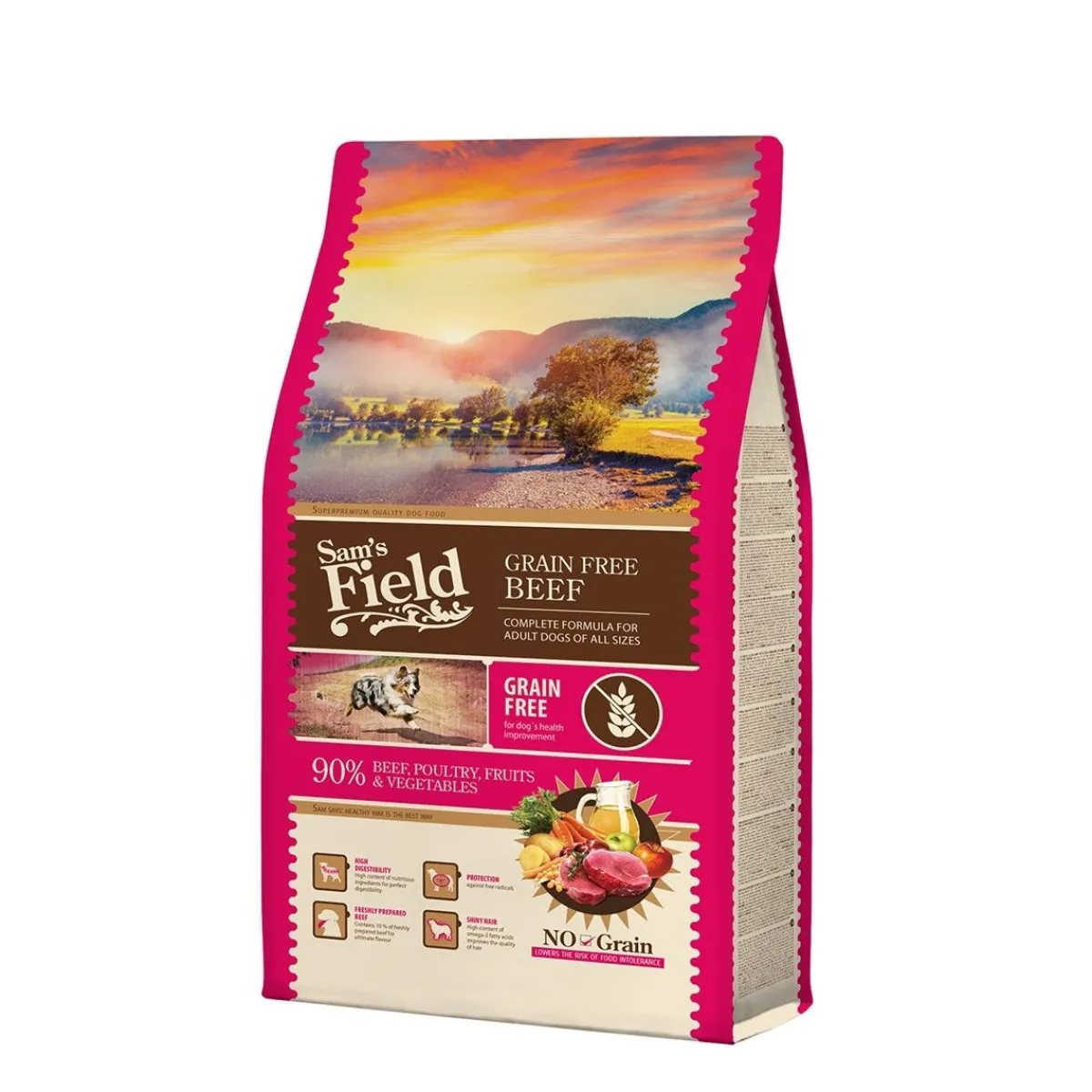 Sam's Field Koiran Kuivaruoka|Viljaton Koiranruoka*Grain Free Adult Beef