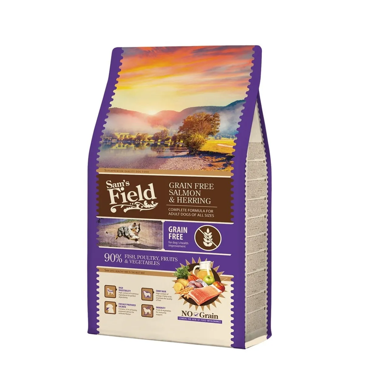 Sam's Field Koiran Kuivaruoka|Viljaton Koiranruoka*Grain Free Adult Salmon & Herring