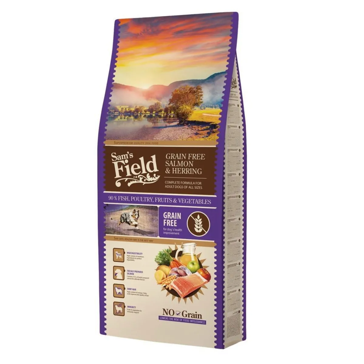 Sam's Field Koiran Kuivaruoka|Viljaton Koiranruoka*Grain Free Adult Salmon & Herring