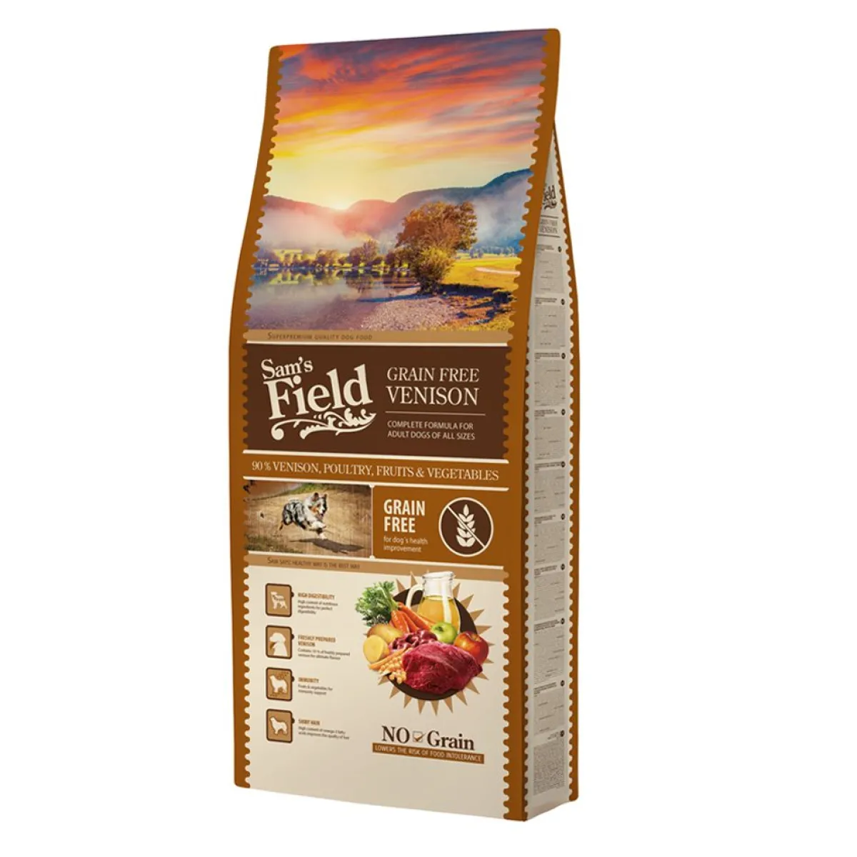 Sam's Field Koiran Kuivaruoka|Viljaton Koiranruoka*Grain Free Adult Venison