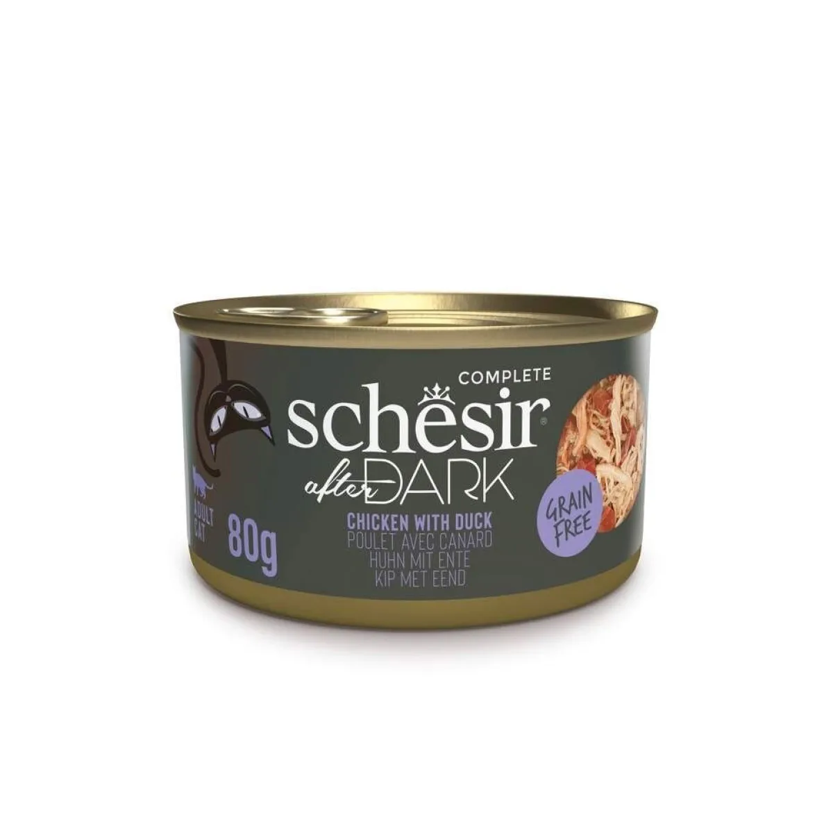 Schesir Kissan Märkäruoka|Viljaton Kissanruoka*After Dark kana & ankka 80 g