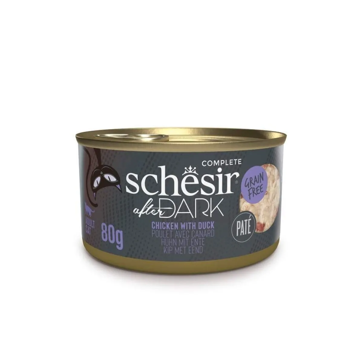 Schesir Kissan Märkäruoka|Viljaton Kissanruoka*After Dark Pate kana & ankka 80 g