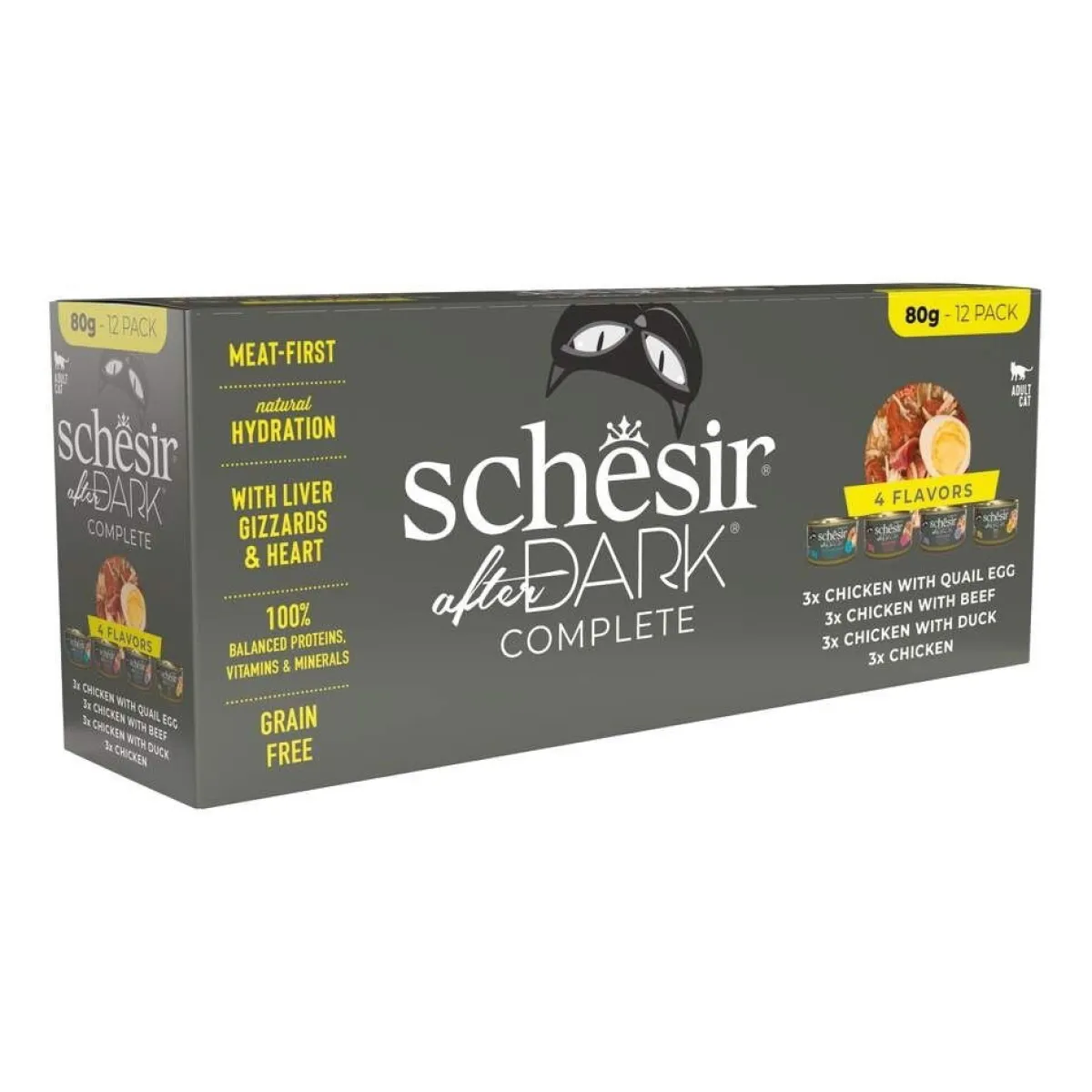 Schesir Kissan Märkäruoka|Viljaton Kissanruoka*After Dark Variety Pack 12 x 80 g