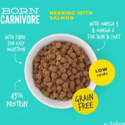 Schesir Viljaton Kissanruoka|Kissan Kuivaruoka*Born Carnivore silli & lohi