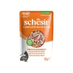 Schesir Kissan Märkäruoka*C&B Tuna chicken shrimps in Jelly Pouch 85 g