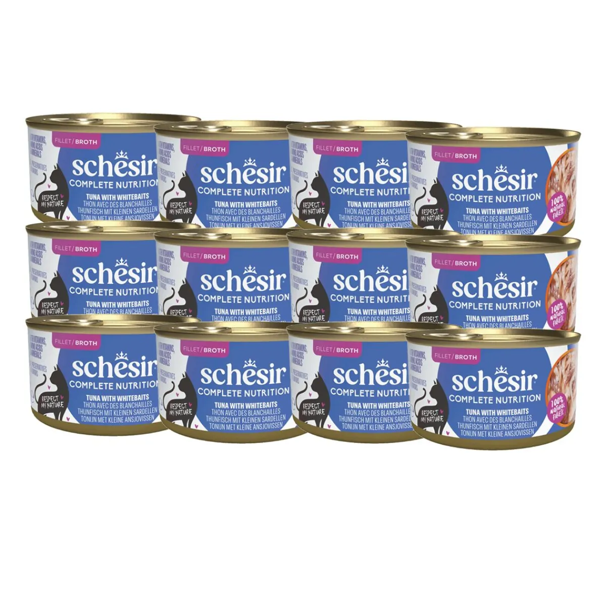 Schesir Kissan Märkäruoka*C&B Tuna & whitebaits in Broth 85 g