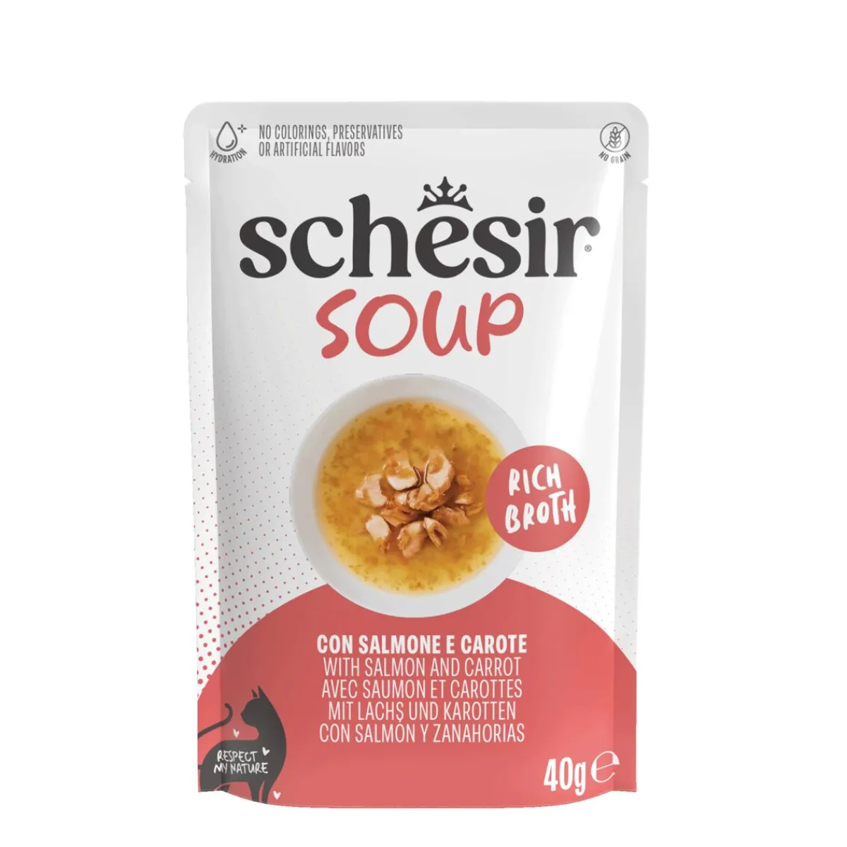 Schesir Kissan Märkäruoka*Keitto lohi & porkkana 40 g