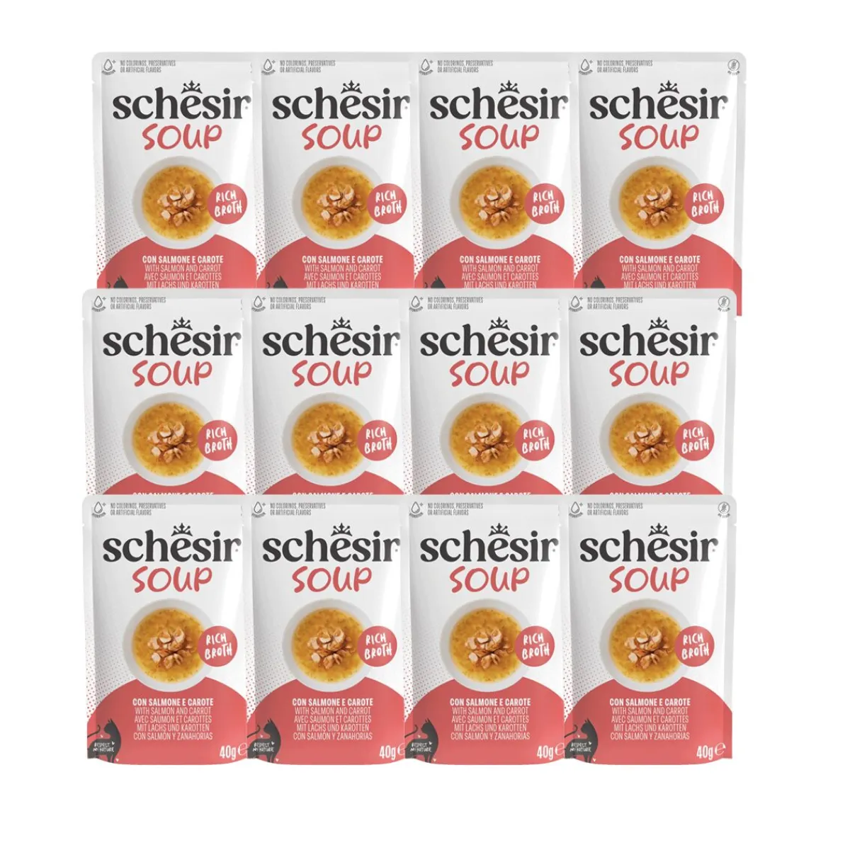 Schesir Kissan Märkäruoka*Keitto lohi & porkkana 40 g