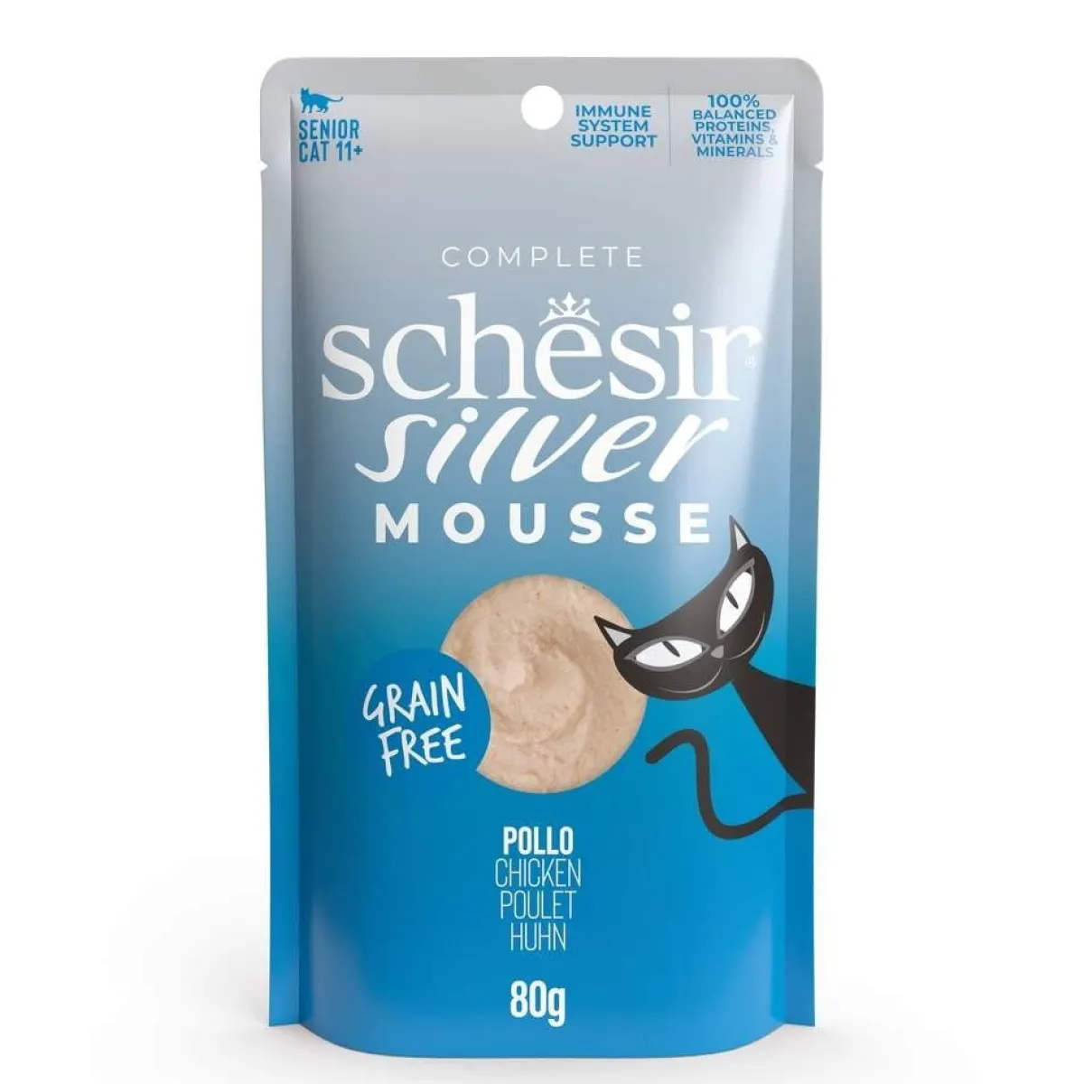 Schesir Kissan Märkäruoka|Viljaton Kissanruoka*Silver Mousse kana 80 g