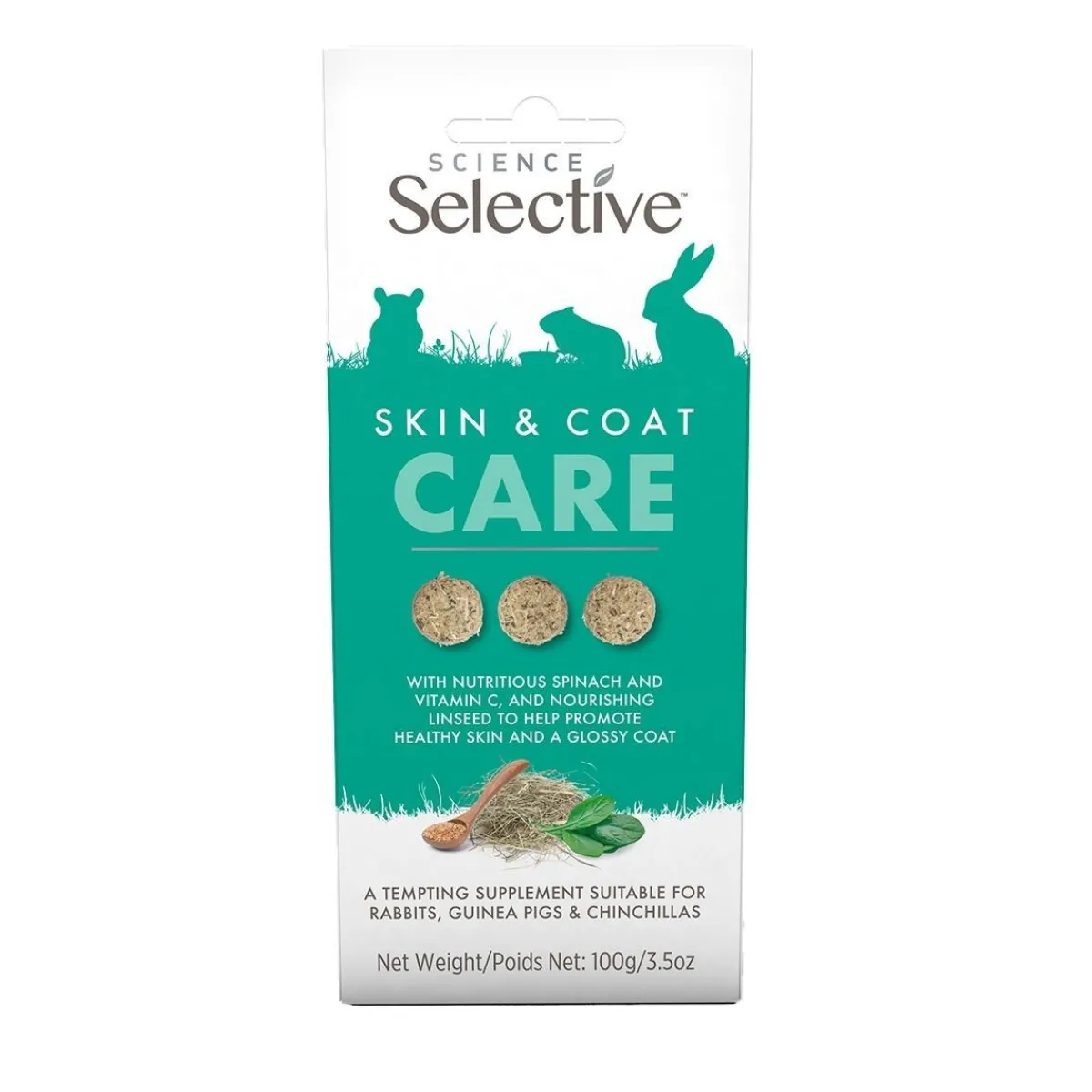 Science Selective Kanin Herkut|Tarjoukset Pieneläimille*Skin & Coat Care 100g