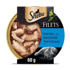 Sheba Kissan Märkäruoka*kana & tonnikala kastikkeessa 60g