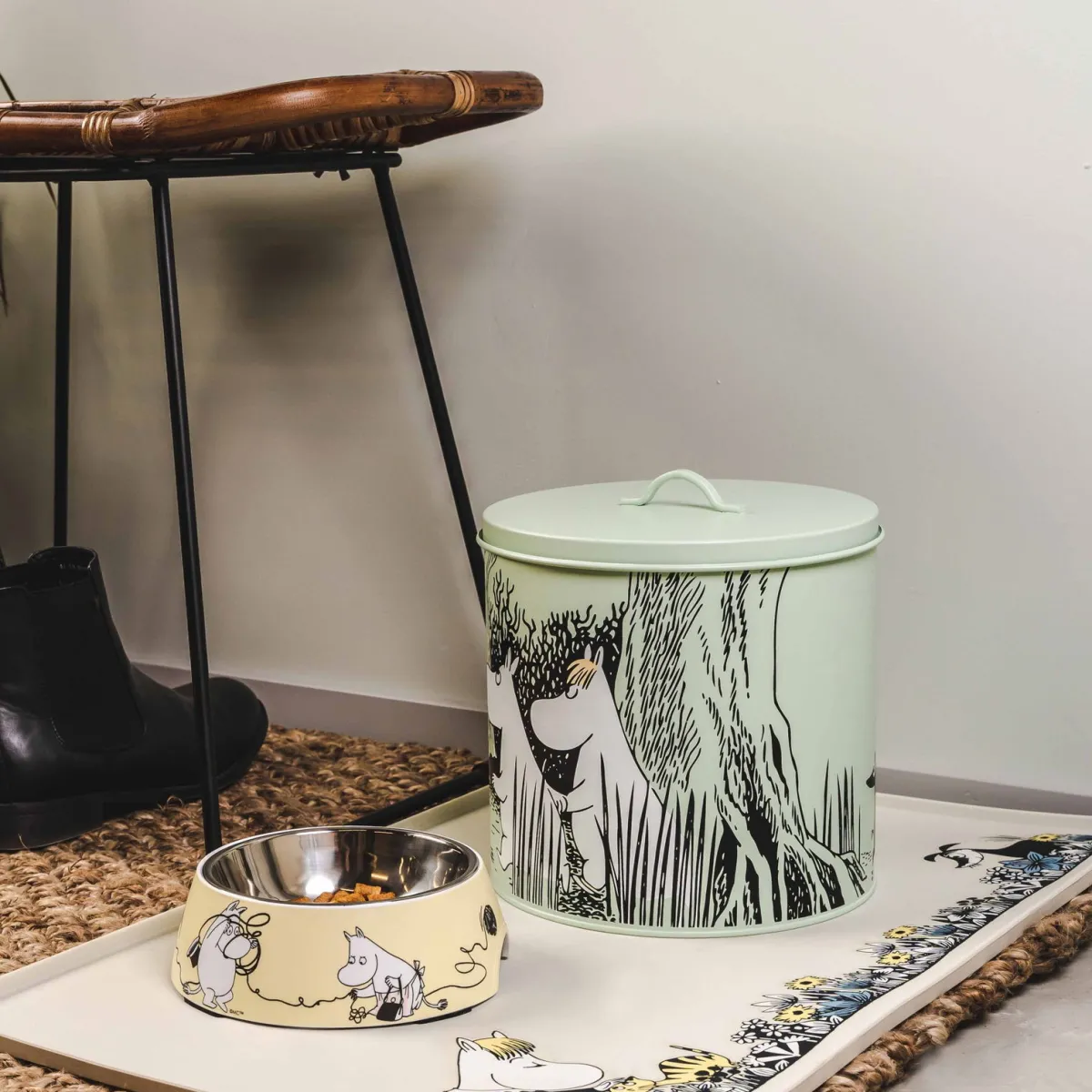Moomin Koiranpennun Ruokailu|Kuppialustat Ja Mittakauhat*Silikonialusta for Pets