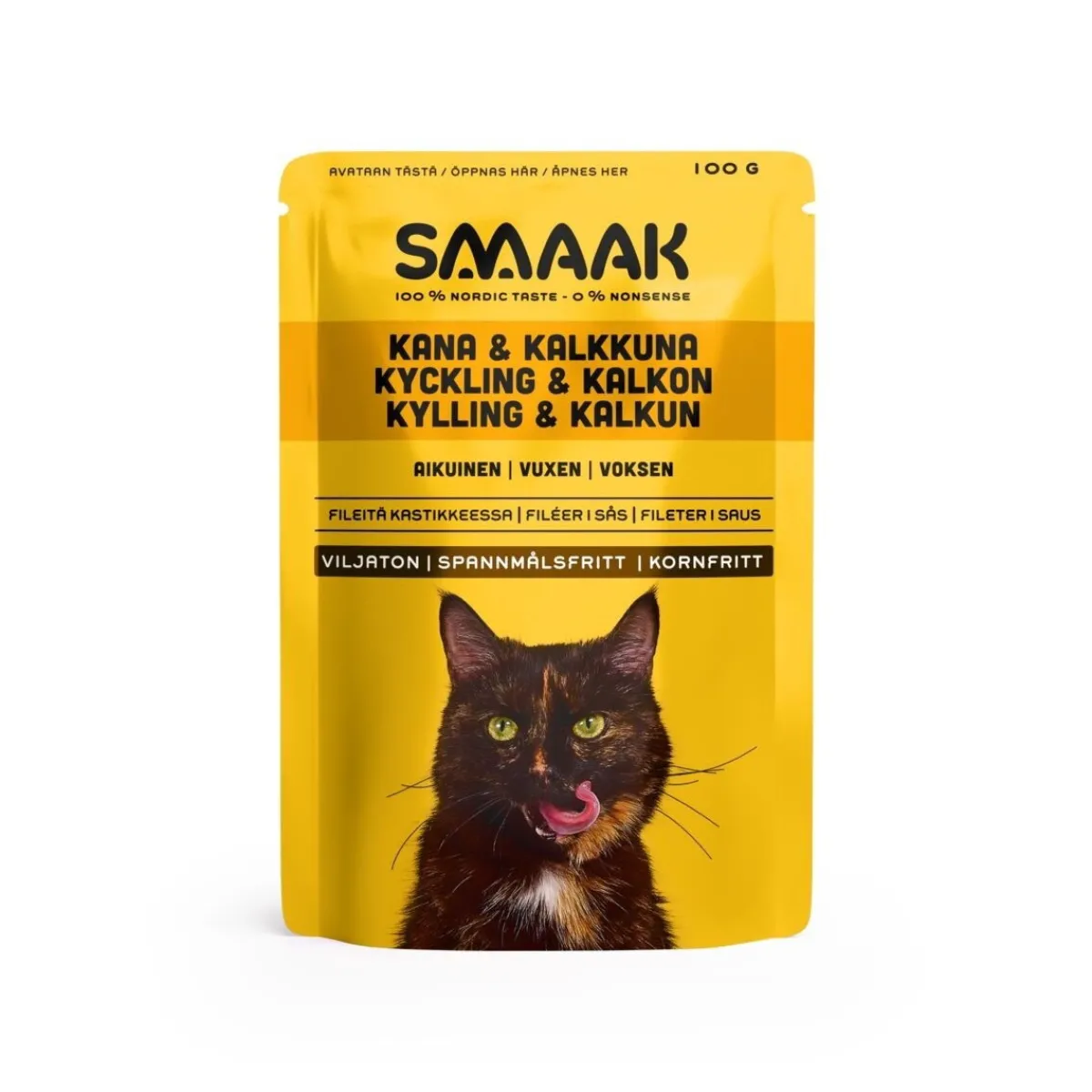 Smaak Kissan Märkäruoka|Viljaton Kissanruoka*kana & kalkkuna kissalle 100g