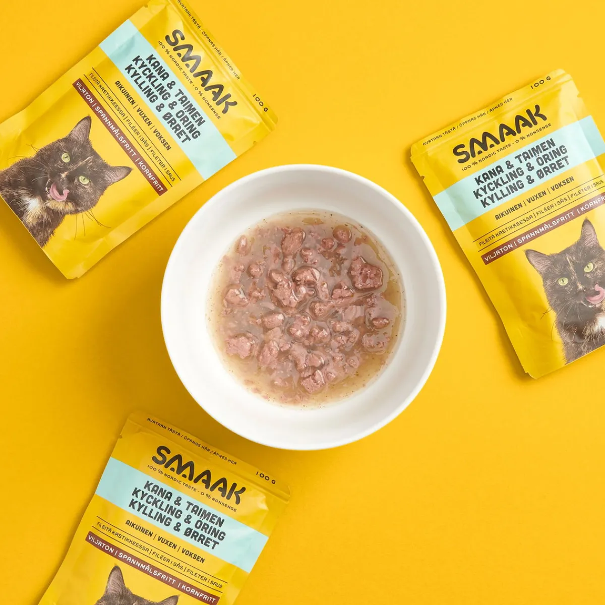 Smaak Kissan Märkäruoka|Viljaton Kissanruoka*kana & taimen kissalle 100g