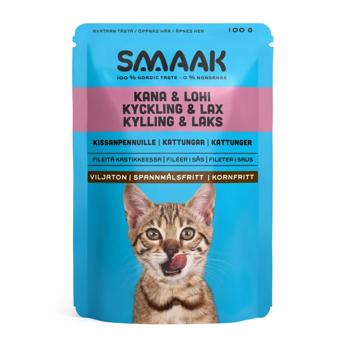 Smaak Kissan Märkäruoka|Kissanpennun Ruoka*kissanpennun märkäruoka kana-lohi 100 g