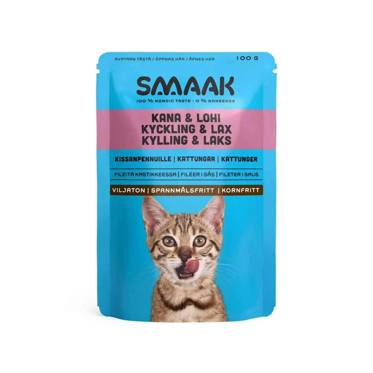 Smaak Kissan Märkäruoka|Kissanpennun Ruoka*kissanpennun märkäruoka kana-lohi 100 g