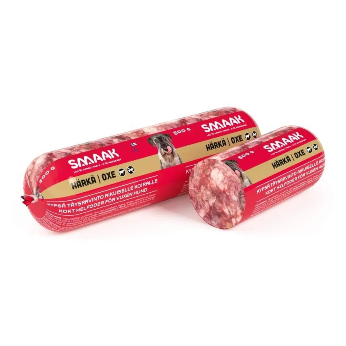 Smaak Ruokinnan Monipuolistaminen|Kotimainen Koiranruoka*kypsä härkä 500g